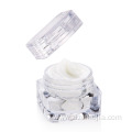 Square 5g cosmetic plastic clear jar with lid